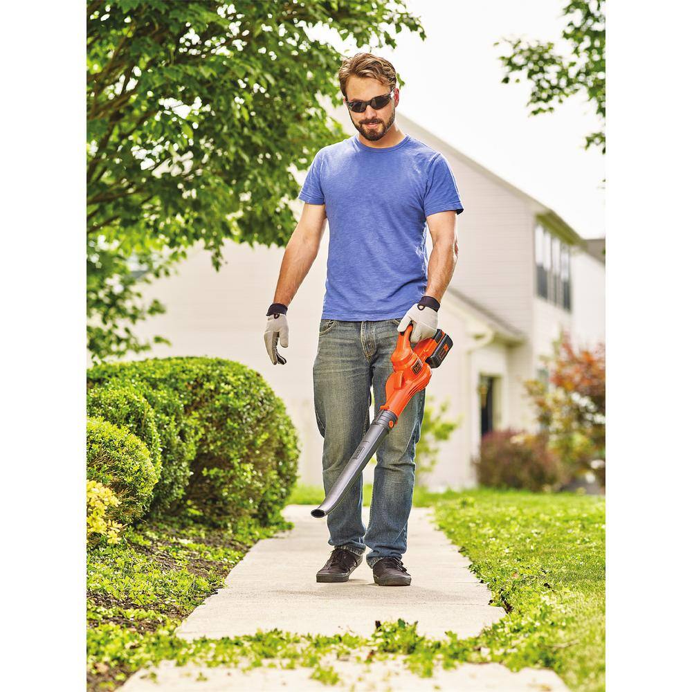 BLACK+DECKER 40V MAX 125 MPH 90 CFM Cordless Battery Powered Handheld Leaf Blower Kit with (1) 1.5Ah Battery  Charger LSW40C