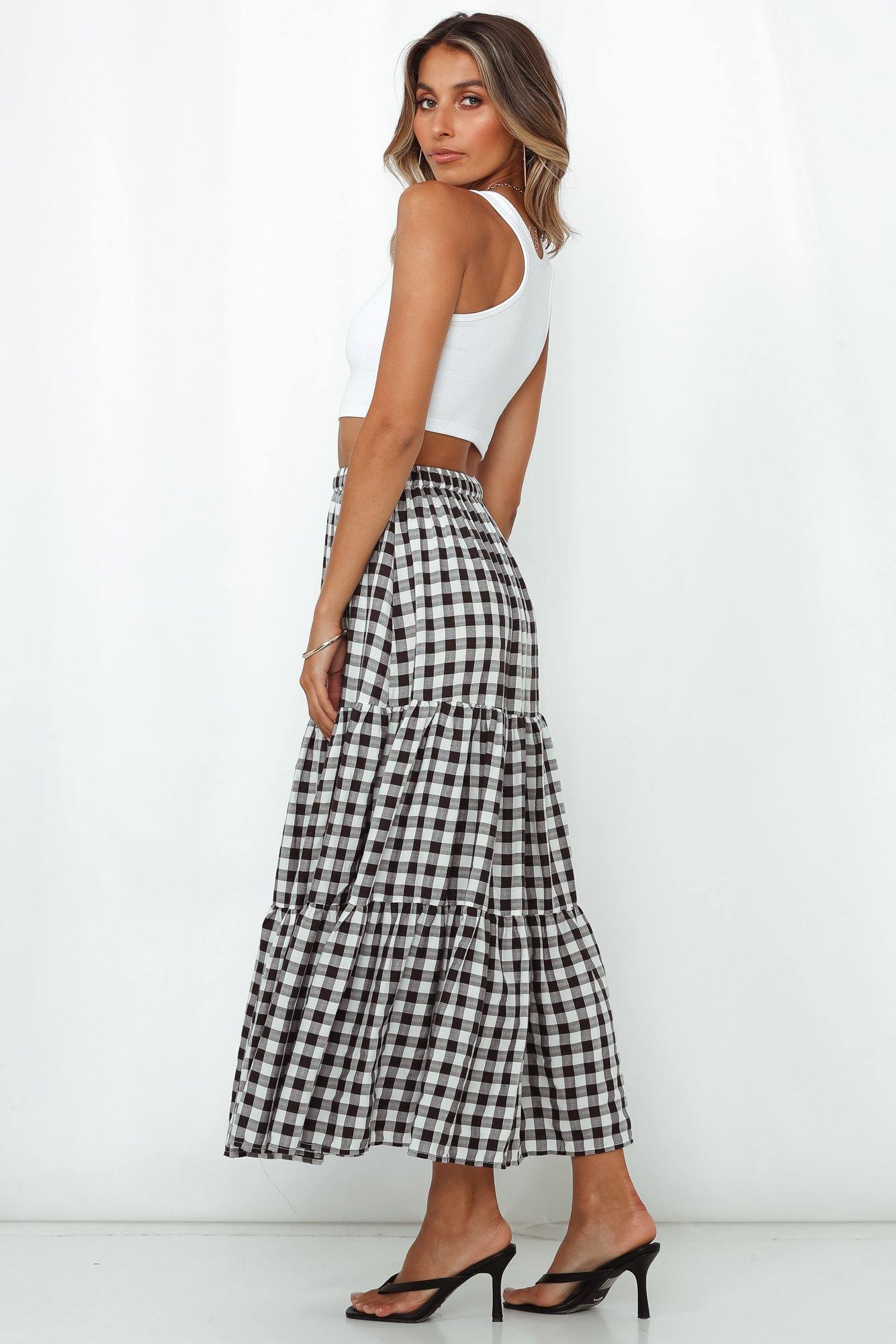 Looking For Fun Maxi Skirt Black