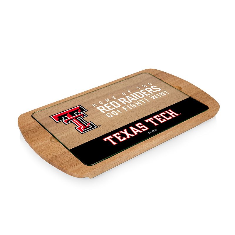 Picnic Time Texas Tech Red Raiders Glass Top Serving Tray