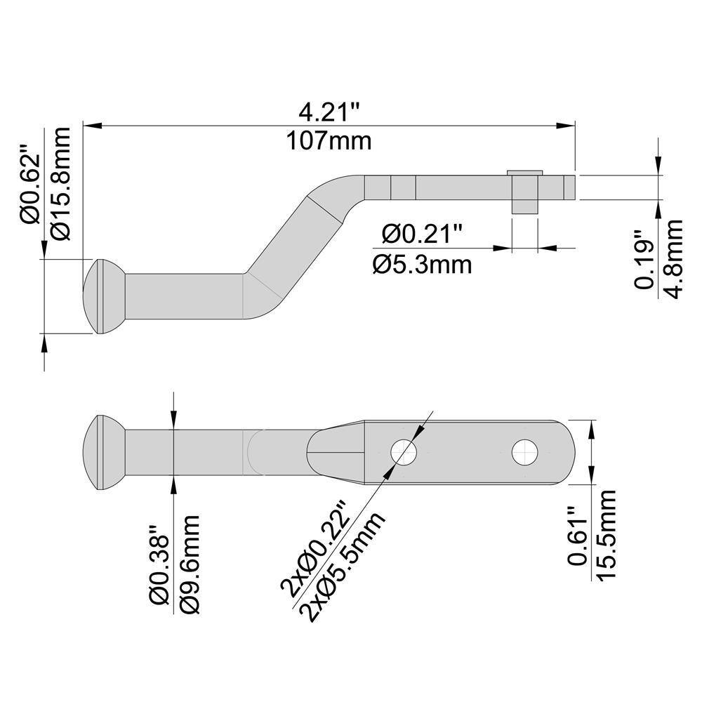 Everbilt Black Stainless Steel Decorative Gate Tee Hinge and Latch Set 60209