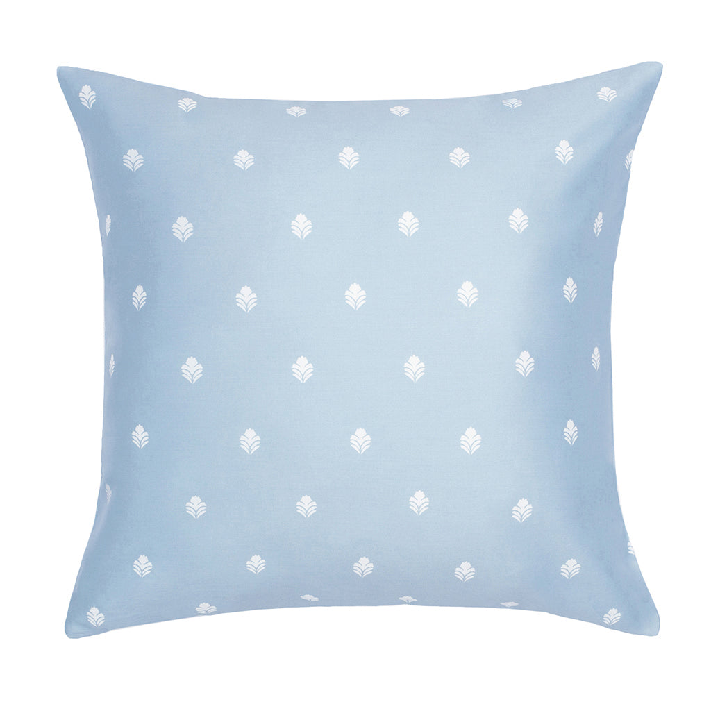 Blue Flora Throw Pillow