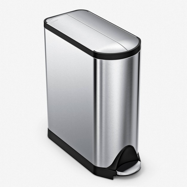 Simplehuman 40l Dual Compartment Butterfly Lid Step Trash Can