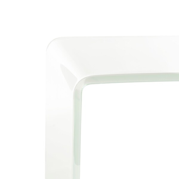 SAFAVIEH Crysta Ombre Glass Console Table - Clear / White - 43.3