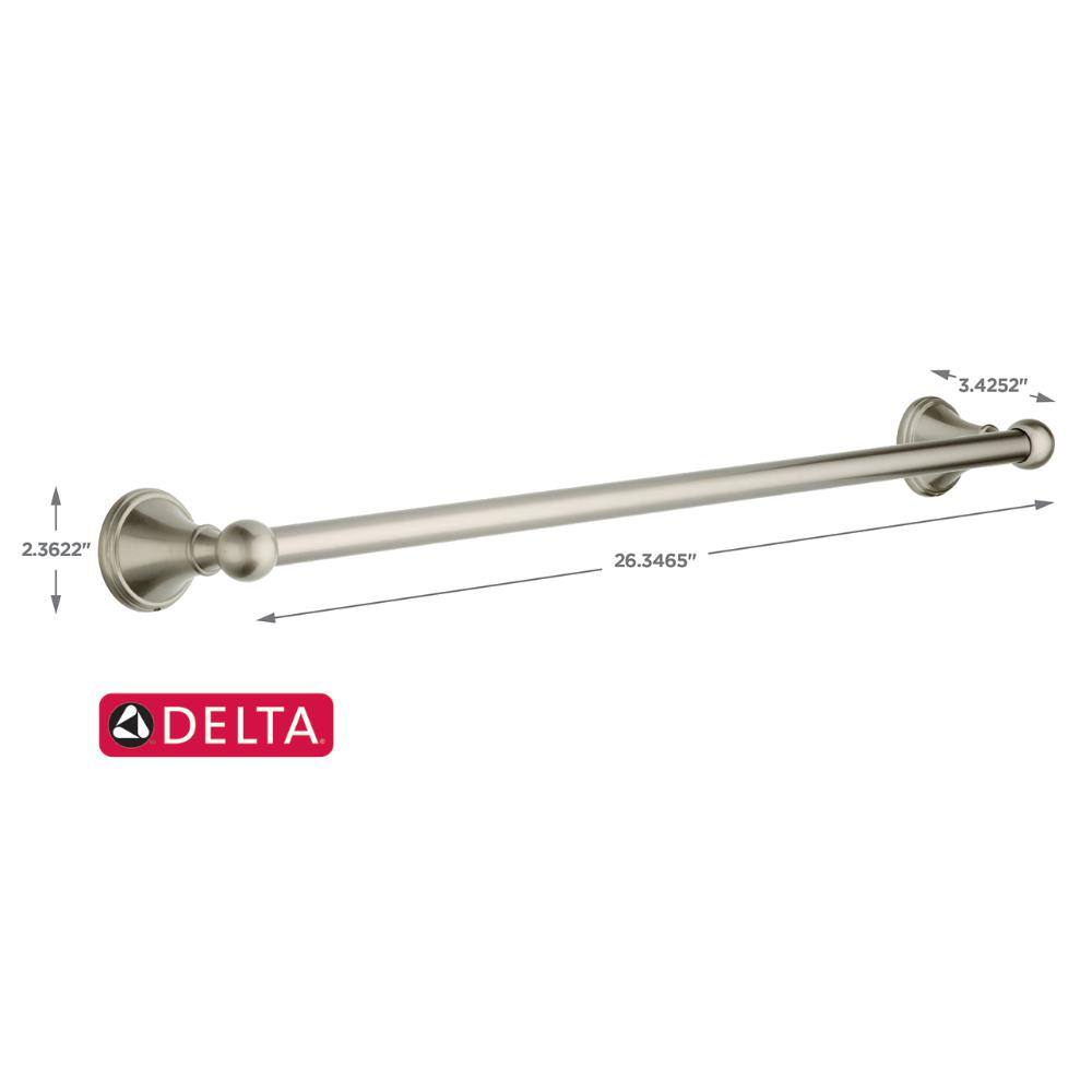 Delta Crestfield 24 in. Towel Bar in SpotShield Brushed Nickel 138031