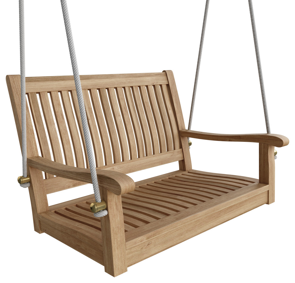 Del Amo 36 quotStraight Swing Bench   Transitional   Porch Swings   by Tuff Hut  Houzz