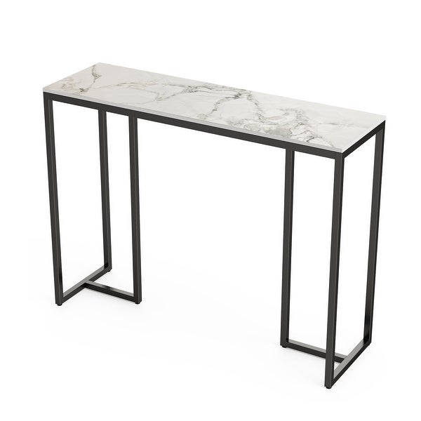 Long Modern Console Entry Table Sintered Stone Console Table for Foyer - 39