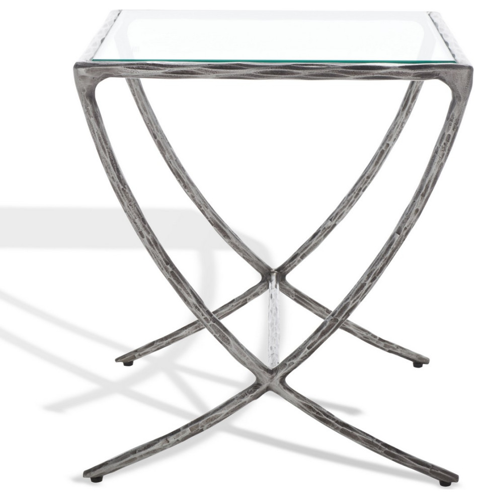 Safavieh Couture Debbie Square Metal Accent Table   Transitional   Side Tables And End Tables   by Safavieh  Houzz