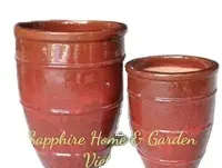 Vietnamese Tradition Ceramic Pots for Plants Garden outdoor pottery Large Rustic Atlantis Pots Mix with Glazed Pots