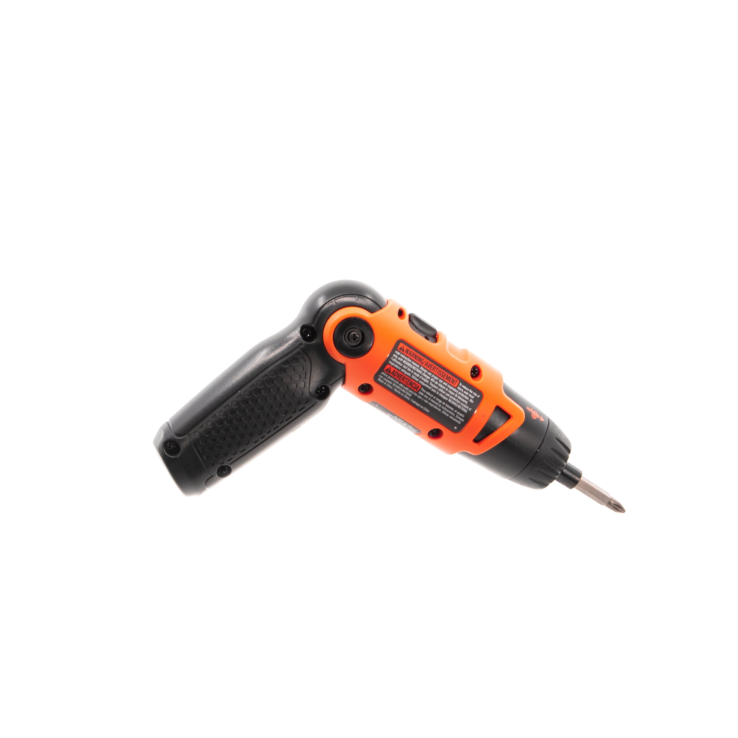 Cordless Screwdriver with Pivoting Handle, USB Charger and 2 Hex Shank Bits