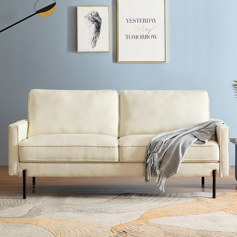 Atley Square Arm Modern Linen Sofa