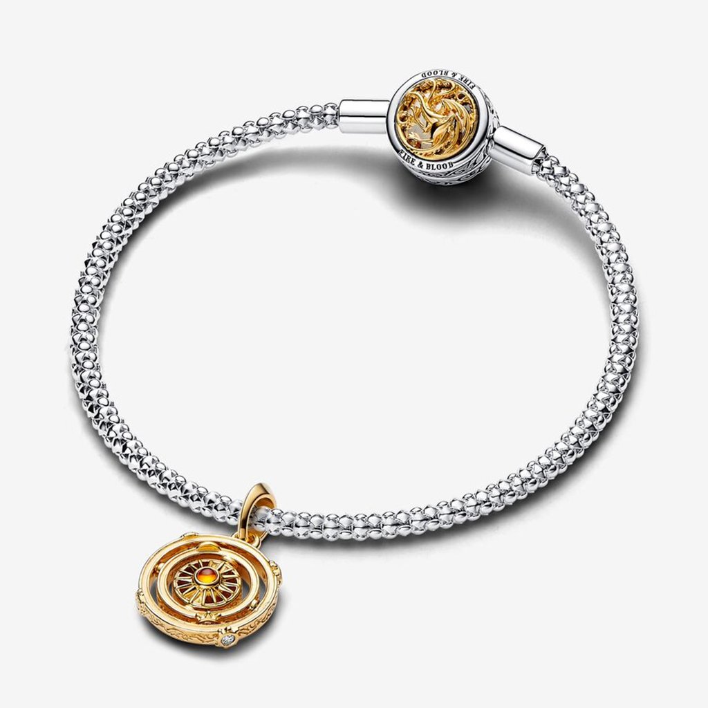 PANDORA  Dangle Charm in 14k Gold-plated unique metal blend