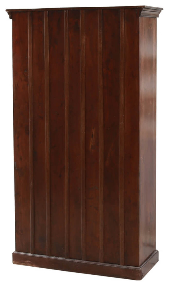 Kroonstad Hand carved Mango Wood 71 quotArched Bookcase   Mediterranean   Bookcases   by Sierra Living Concepts Inc  Houzz