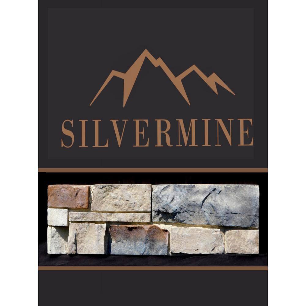 Silvermine Stone 6 in. x 24 in. Stone Veneer Ledgestone Flat Panel Monument Valley (Box of 8) MV-BL-XX-FL