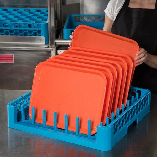 Carlisle ROP14 OptiClean Open End Full-Size All Purpose Peg Dish Rack