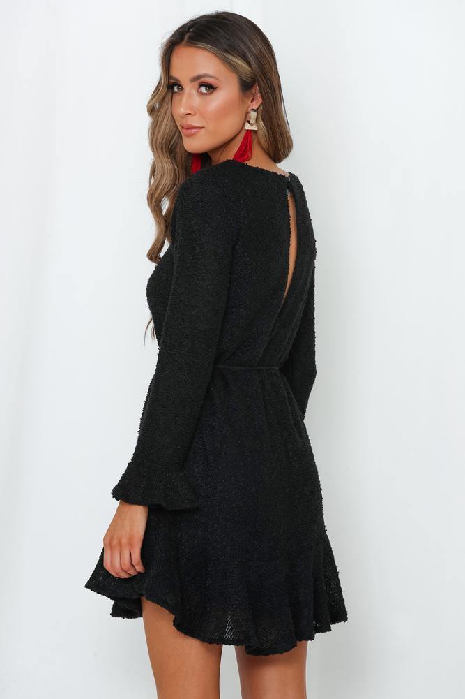 Keep Me Warm At Night Dress Black