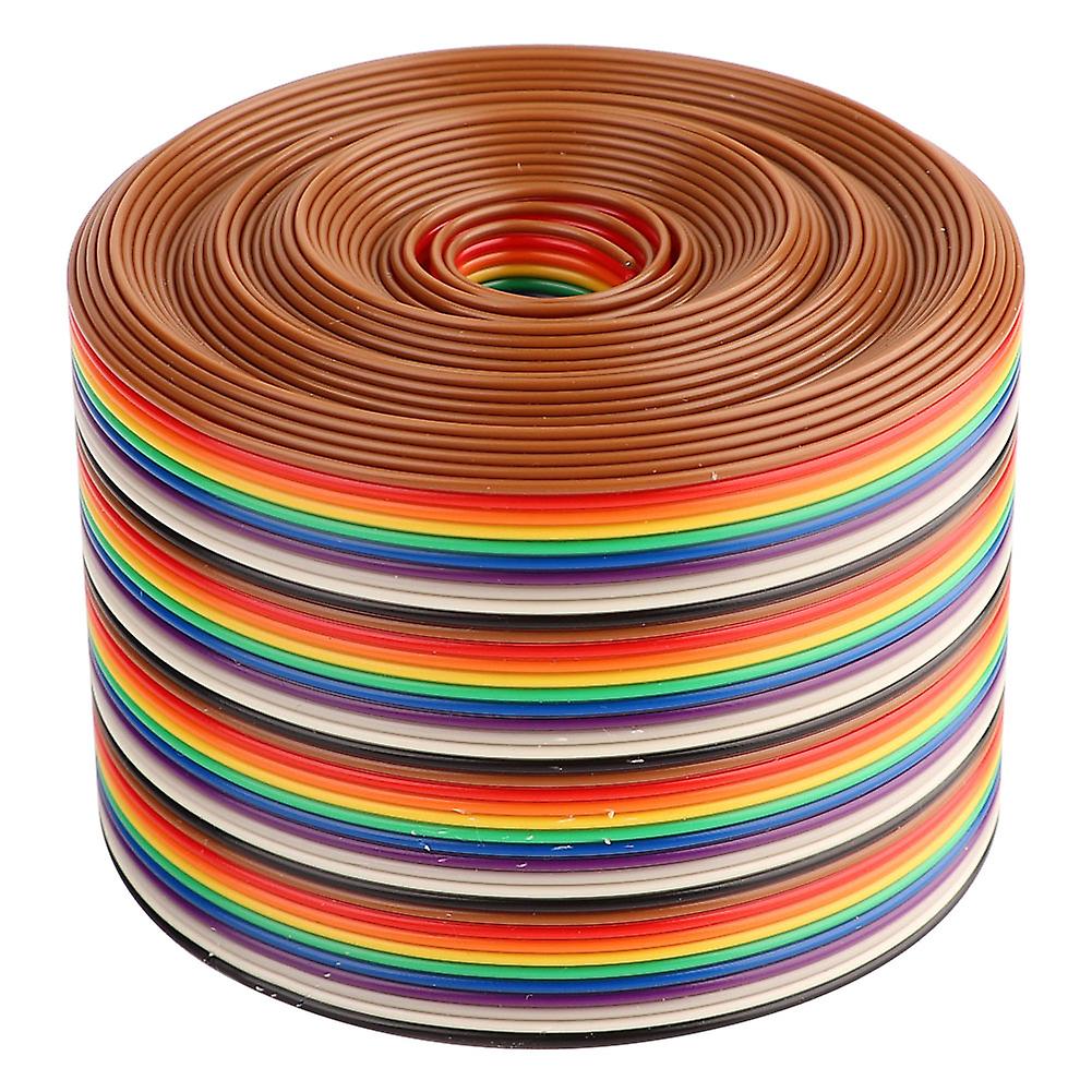 Colorful 1.27mm Spacing Pitch Cable 40p Flat Rainbow Ribbon Cable Wire Width 5.08cm (5 Meters)