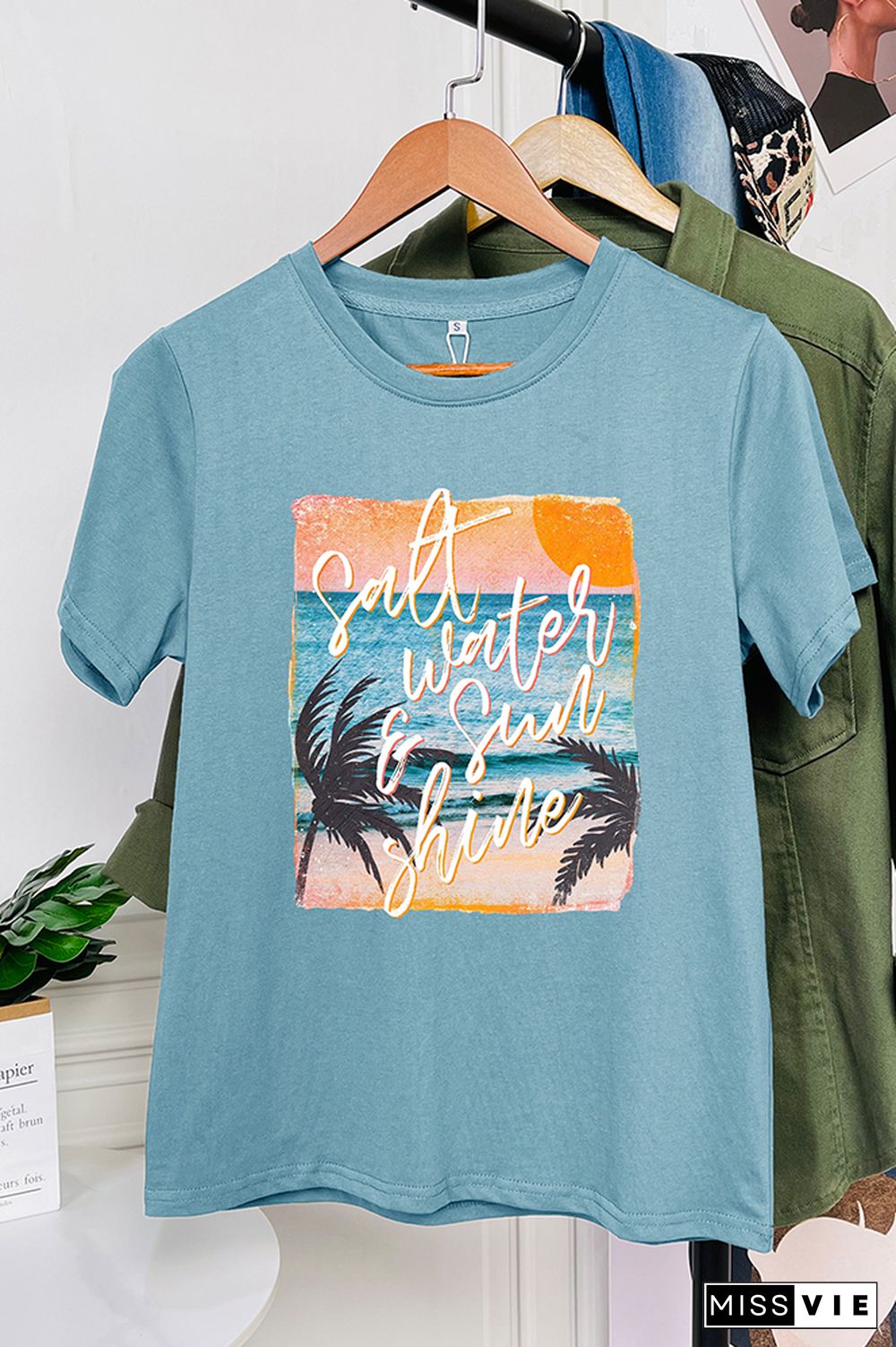 Salt Water & Sunshine Retro Graphic Tee Wholesale