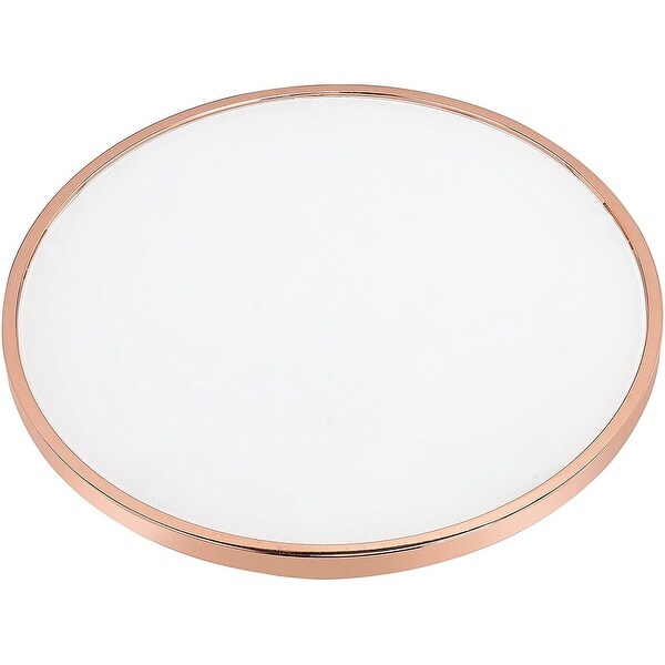 Topcraft Round Glass Coffee Table Rose Gold and Frosted