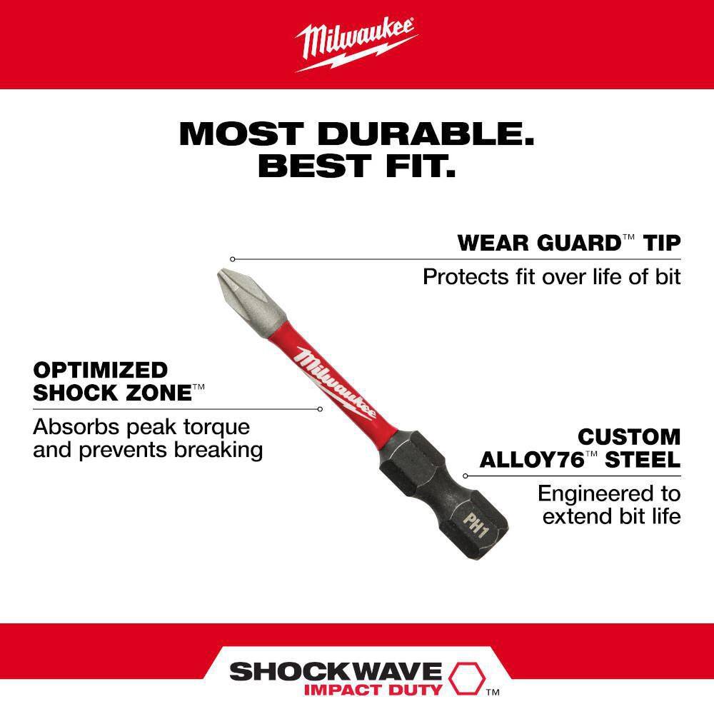 MW SHOCKWAVE Impact Duty Alloy Steel Screw Driver Bit Set with PACKOUT Accessory Case (55-Piece) 48-32-4096