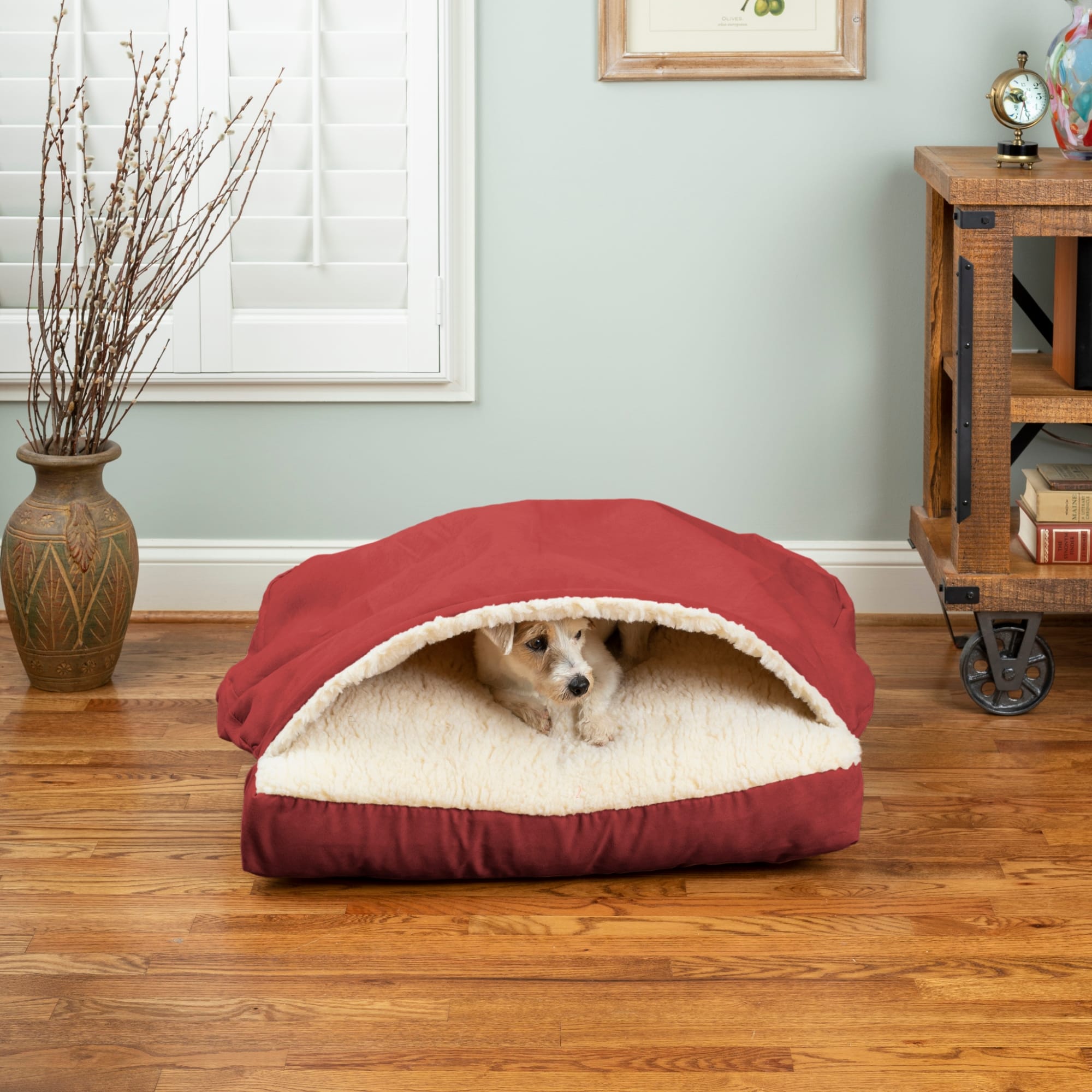 Snoozer Square Poly Cotton Cozy Cave for Dogs， 25