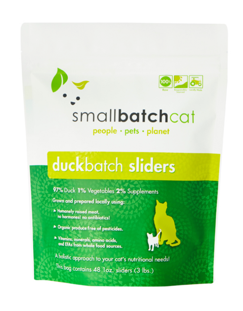 Smallbatch Duck Batch Sliders Grain Free Frozen Cat Food