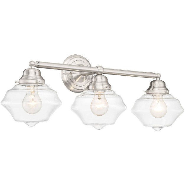 3 light Fixture Schoolhouse Clear Glass For Bedroom Bathroom Vanity Home