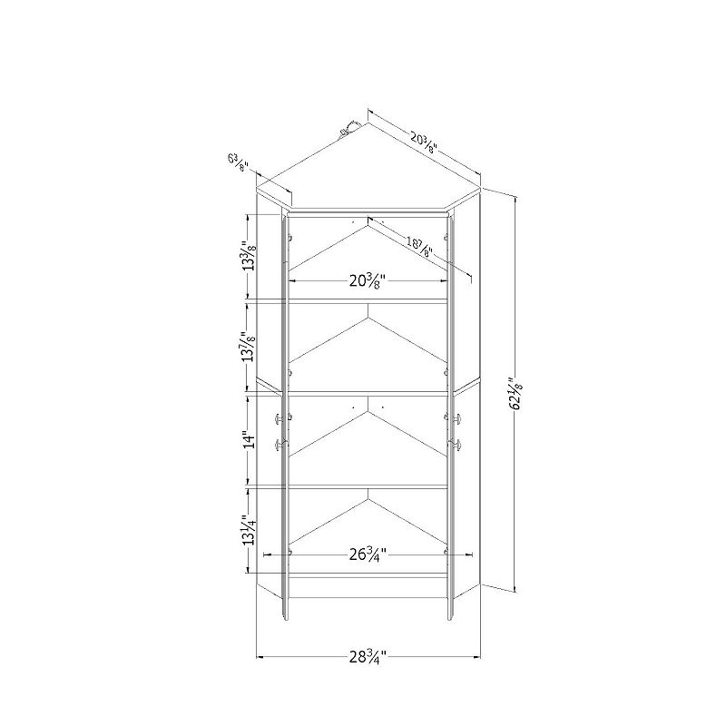 South Shore Morgan 4-Door Corner Armoire