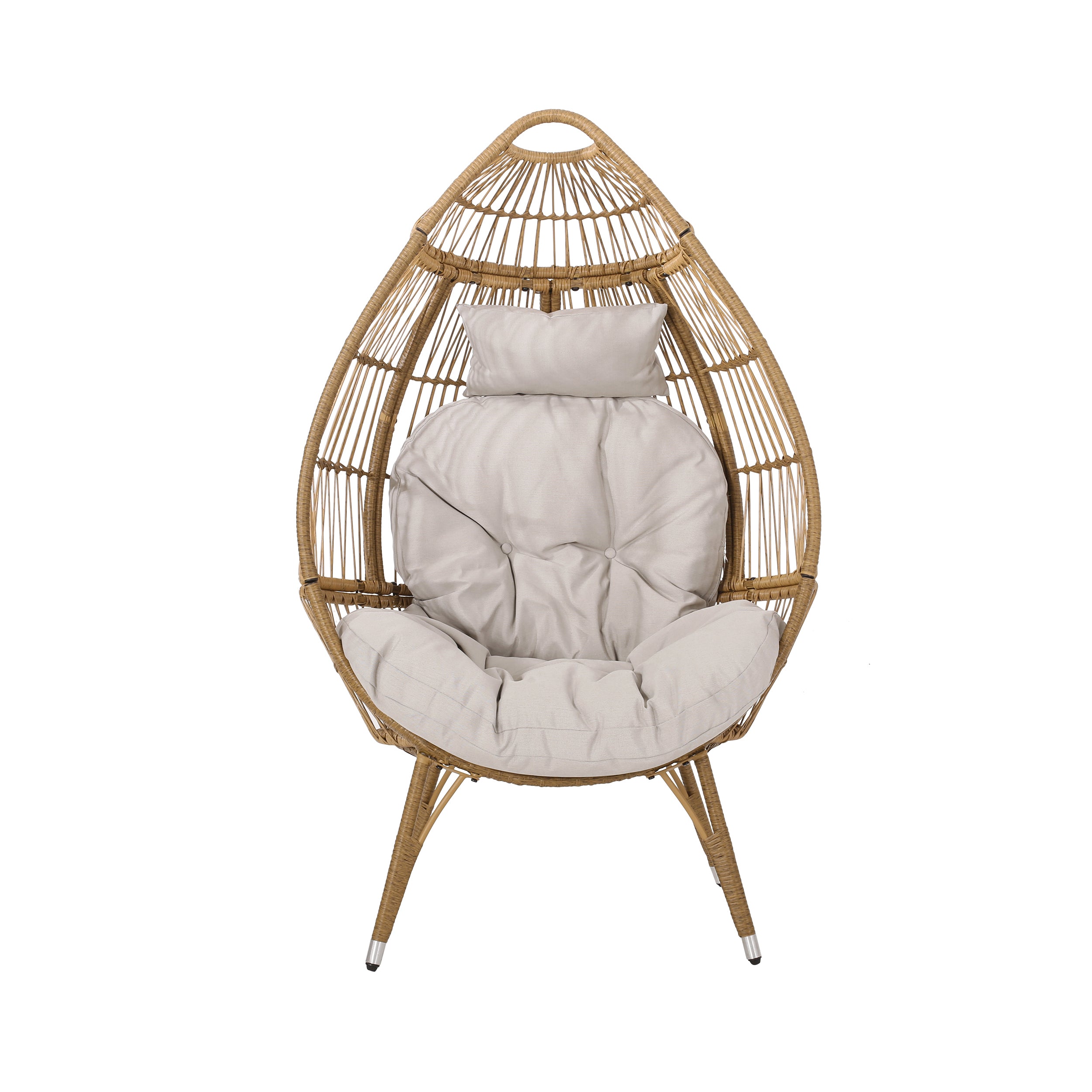 Kabella Outdoor Wicker Freestanding Teardrop / Egg Chair