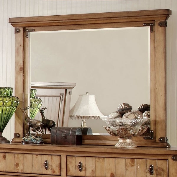 Furniture of America Sierren Country Style 2-piece Dresser and Mirror Set - - 21906756