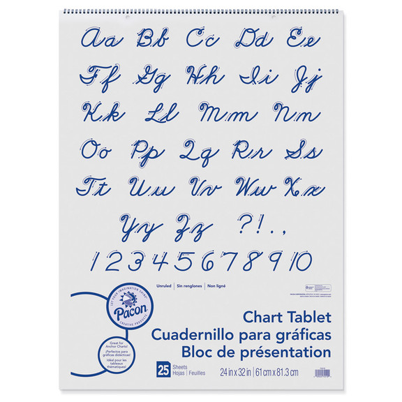 Pacon PAC74510 Chart Tablet 24X32 Unruled 25 Ct