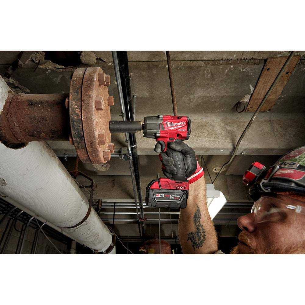 MW M18 FUEL 18V Lithium-Ion Brushless Cordless 12 in. Impact Wrench with Mid Torque Impact Wrench (2-Tool) 2767-20-2962-20