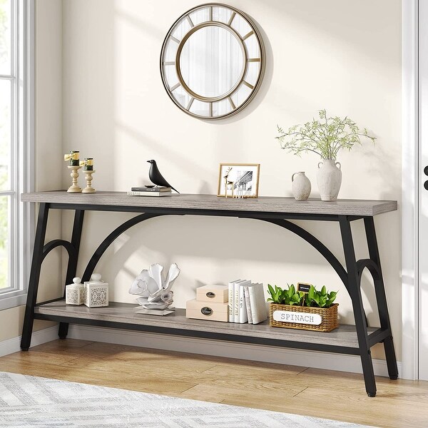 Extra Long Console Table， 70.8” Narrow Sofa Tables Entryway Table