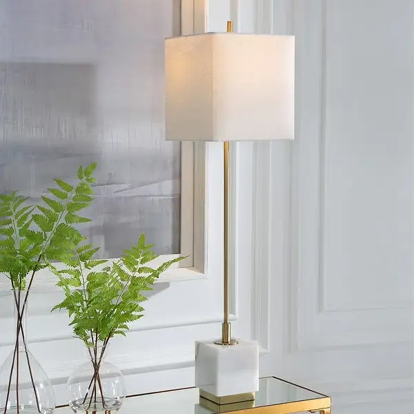 Uttermost Escort Brass Buffet Lamp - 9 W x 37 H x 9 D (inches)