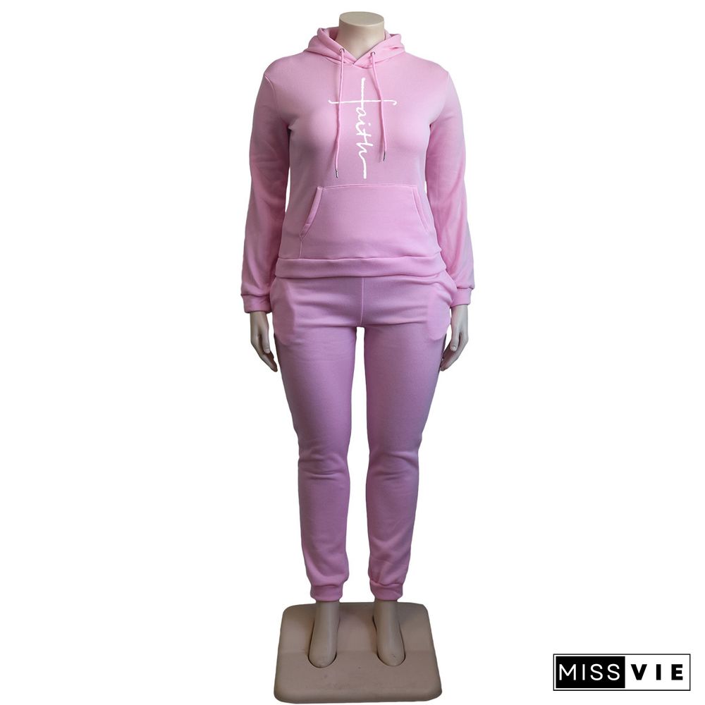 Plus Size Hoodies Sweatshirt Pants Tracksuit