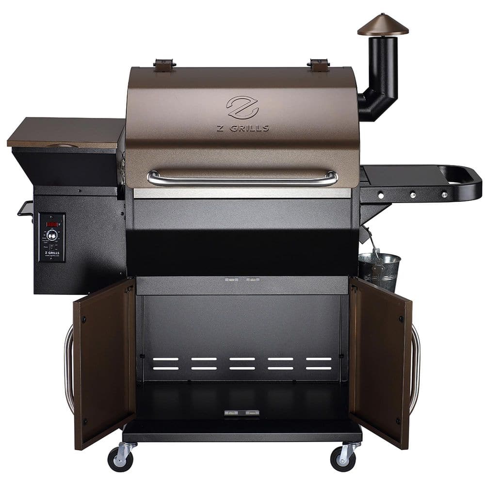 Z GRILLS 1060 sq. in. Pellet Grill and Smoker with cabinet storage, Bronze ZPG-1000D