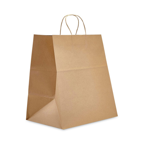 Prime Time Packaging Kraft Paper Bags， Super Royal， 14 x 9.75 x 15.5， Natural， 200/Carton (NK141015)