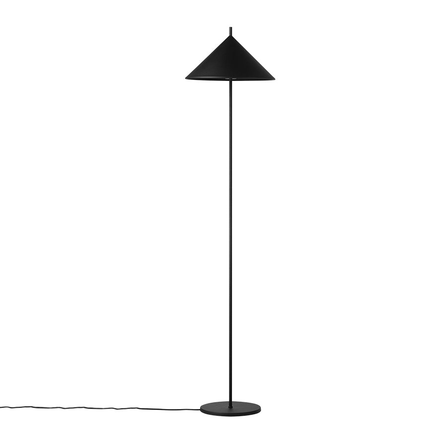 metal triangle floor lamp - matt black