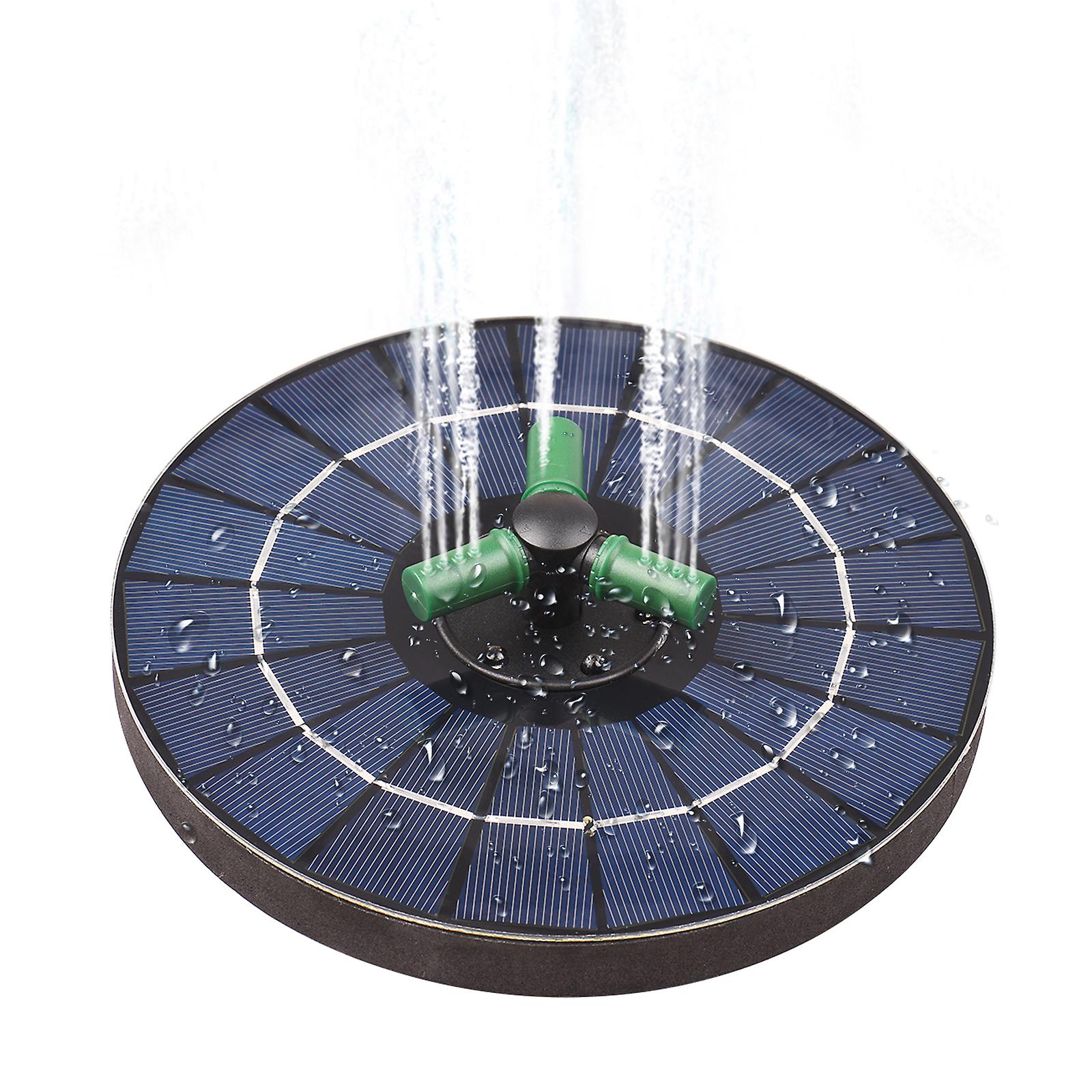 4w Colorful Solar Fountain Pump With 360rotatable Nozzle Rgb Led Light Solar Water Pump With Battery Free Standing Auto-shut Off Circle Fountain For B