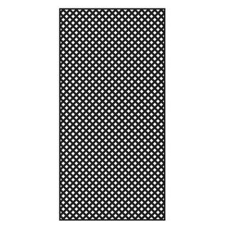 Barrette Outdoor Living 4 ft. x 8 ft. Black Privacy Diamond Vinyl Lattice - Framed 73004479