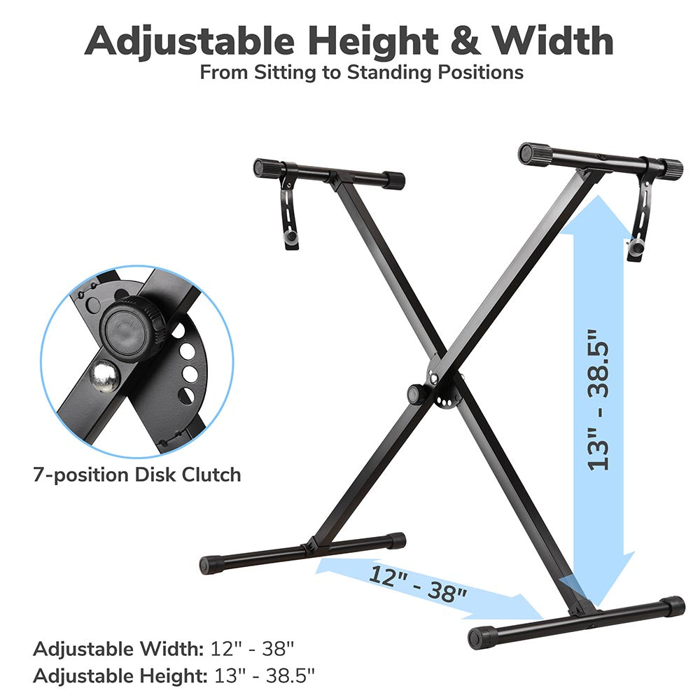 Yescom Musical Keyboard Stand Portable X-Style Adjustable