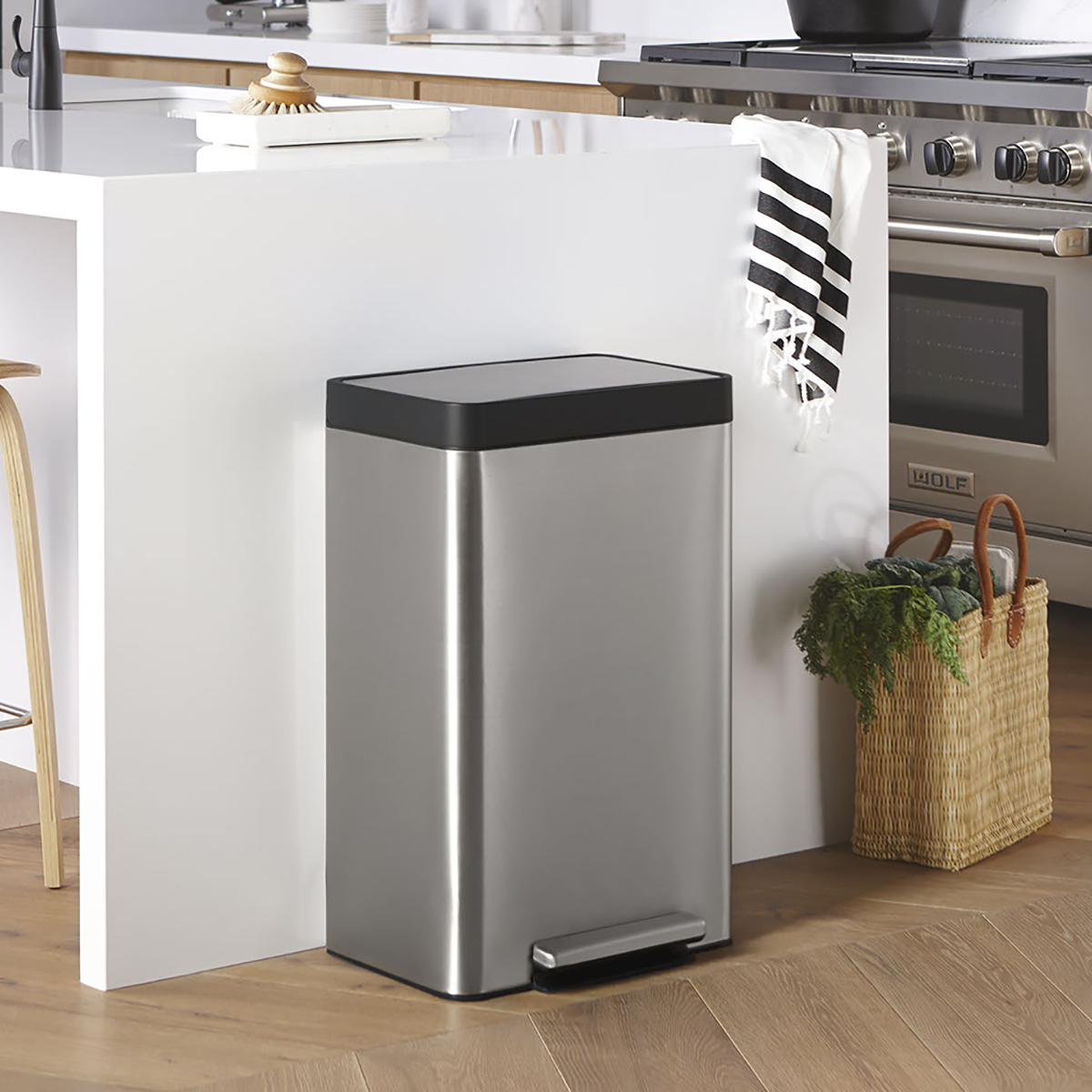 Kohler 13 gal Steel Step Trash Can