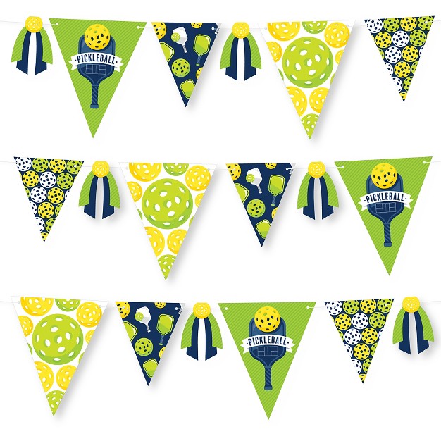 Big Dot Of Happiness Let x27 s Rally Pickleball Diy Birthday Or Retirement Party Pennant Garland Decoration Triangle Banner 30 Pieces