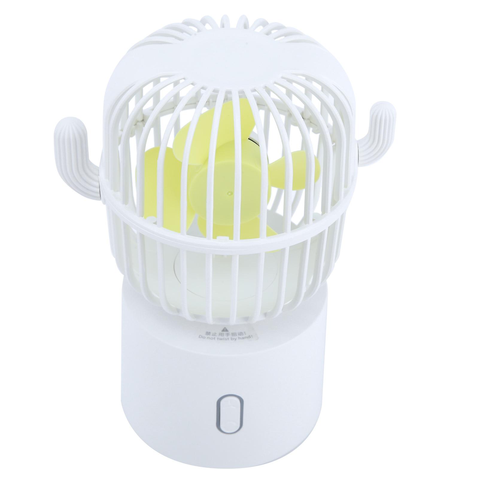 Usb Charging Desktop Mini Fan Home Office Travel Portable 3 Speed Adjustable Fanwhite