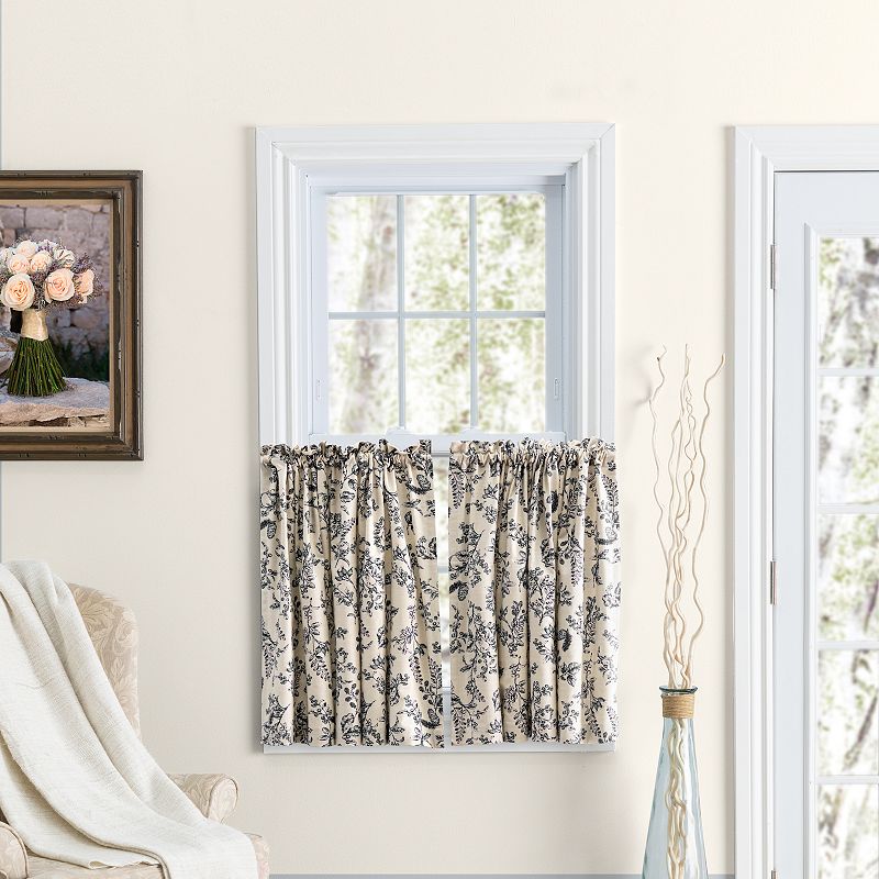 Waverly Gardens Rod Pocket Tier Pair Curtain