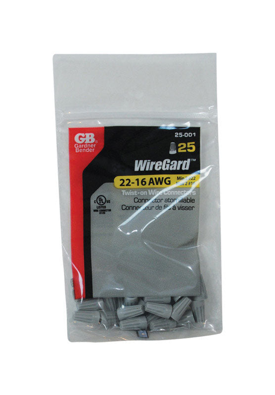 WIRE CONN GRY25PK SCRWON