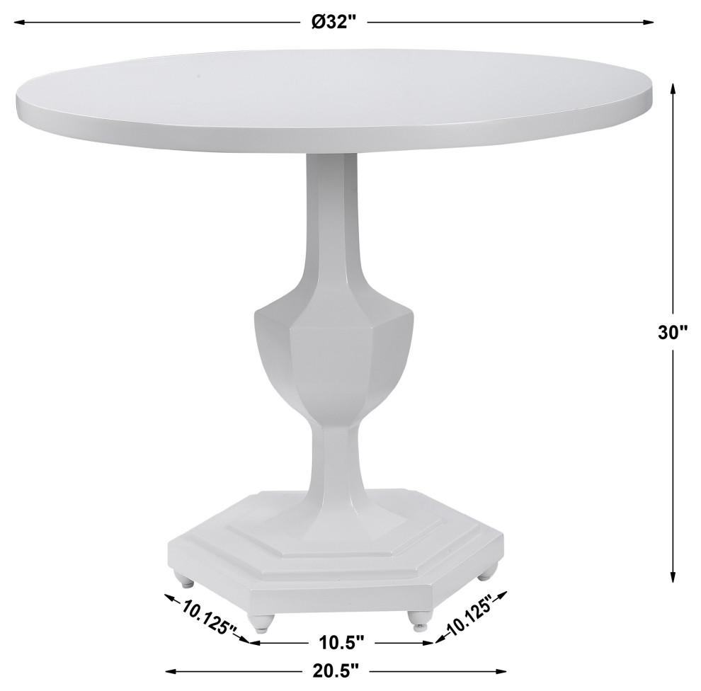 Uttermost Kabarda White Foyer table   Traditional   Side Tables And End Tables   by Better Living Store  Houzz