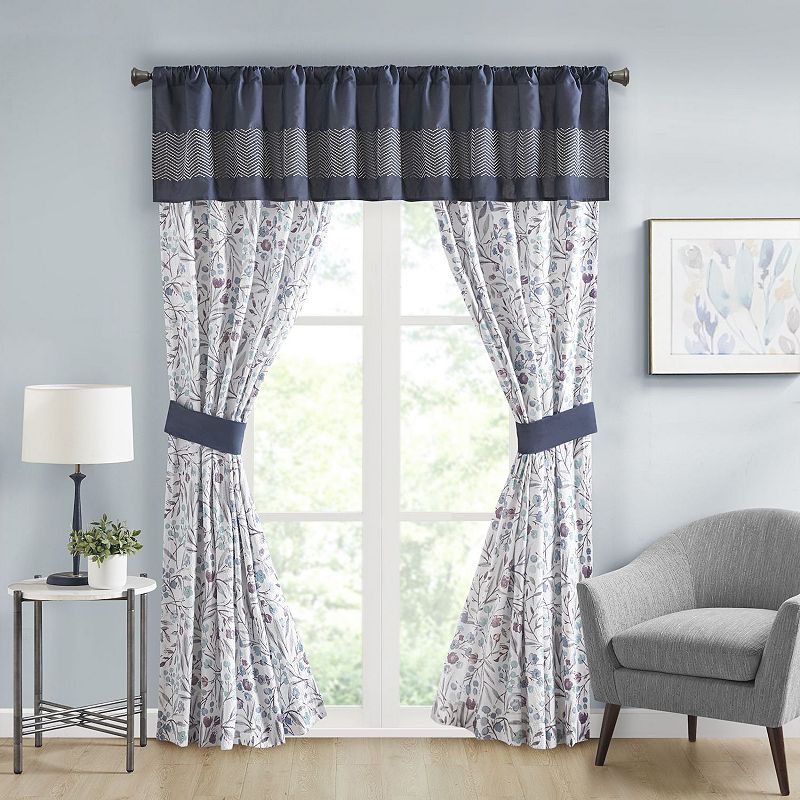 Madison Park Candice Embroidered Window Valance