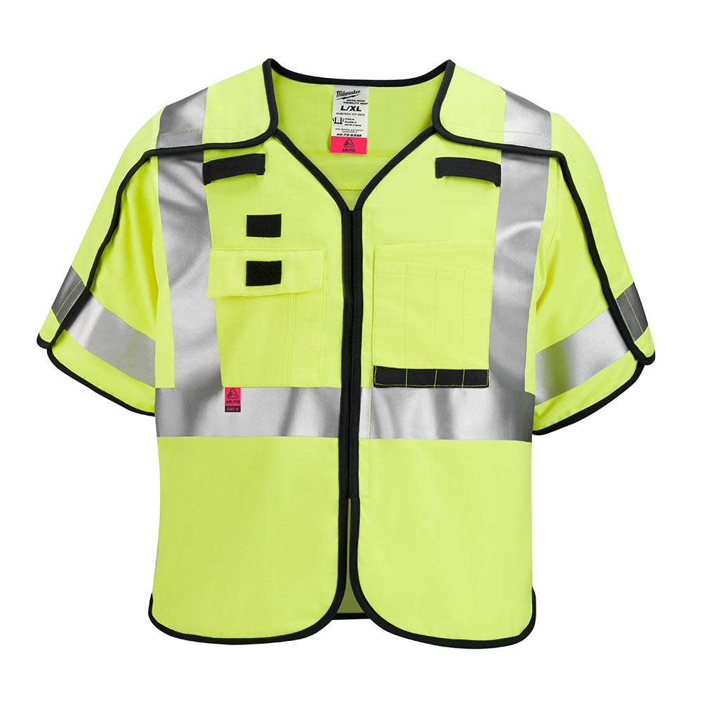 Milwaukee High Vis Safety Vest Yellow Class 3 Breakaway AR/FR Cat 1  4XL/5XL