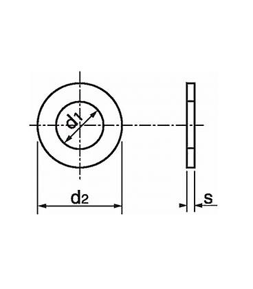 M10 A4 Stainless Steel Flat Washer Din125