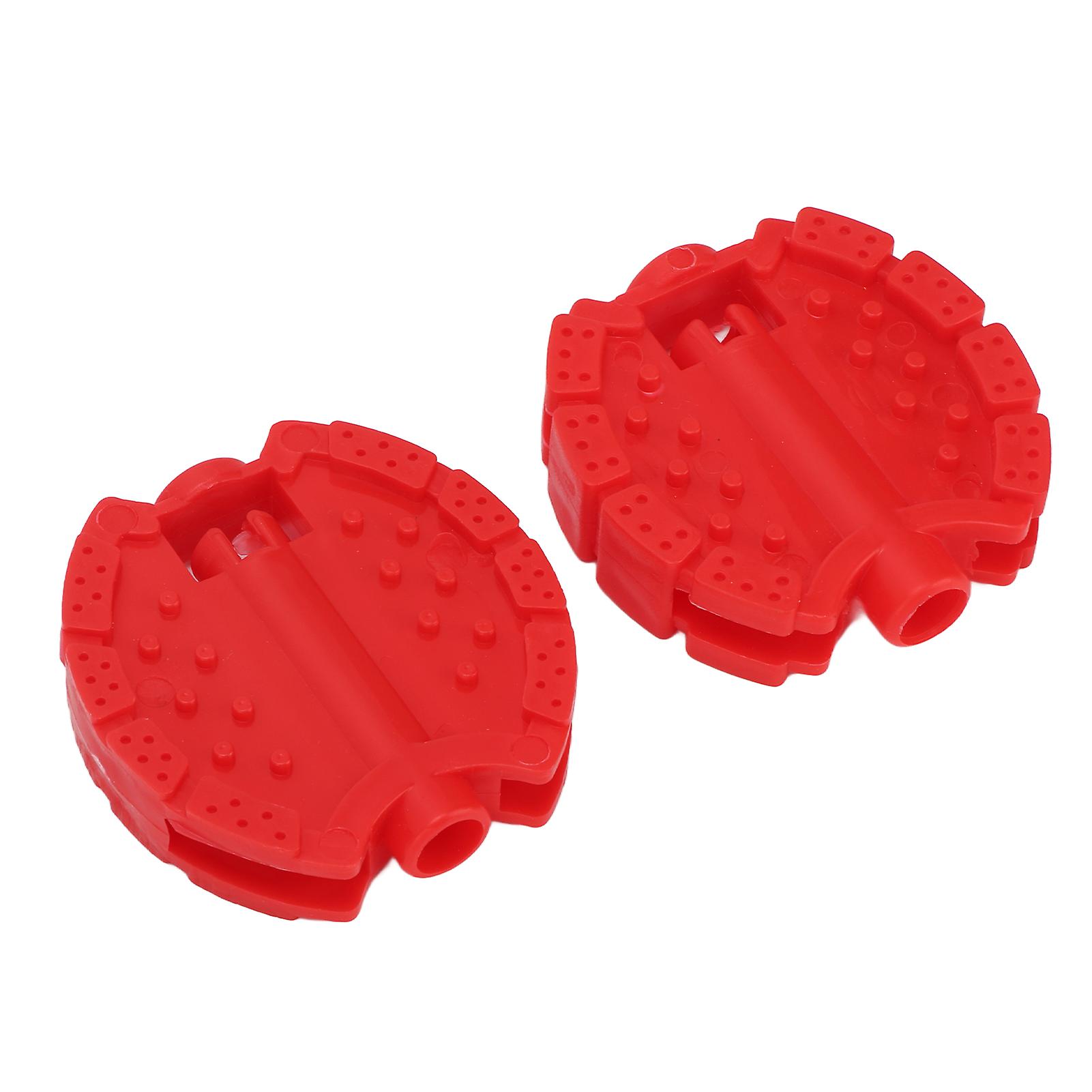 2 Pcs Kids Bike Pedal Plastic Children's Tricycle Bicycle Pedals Child Baby Stroller Front Wheel Foot Pedal Accessories Red